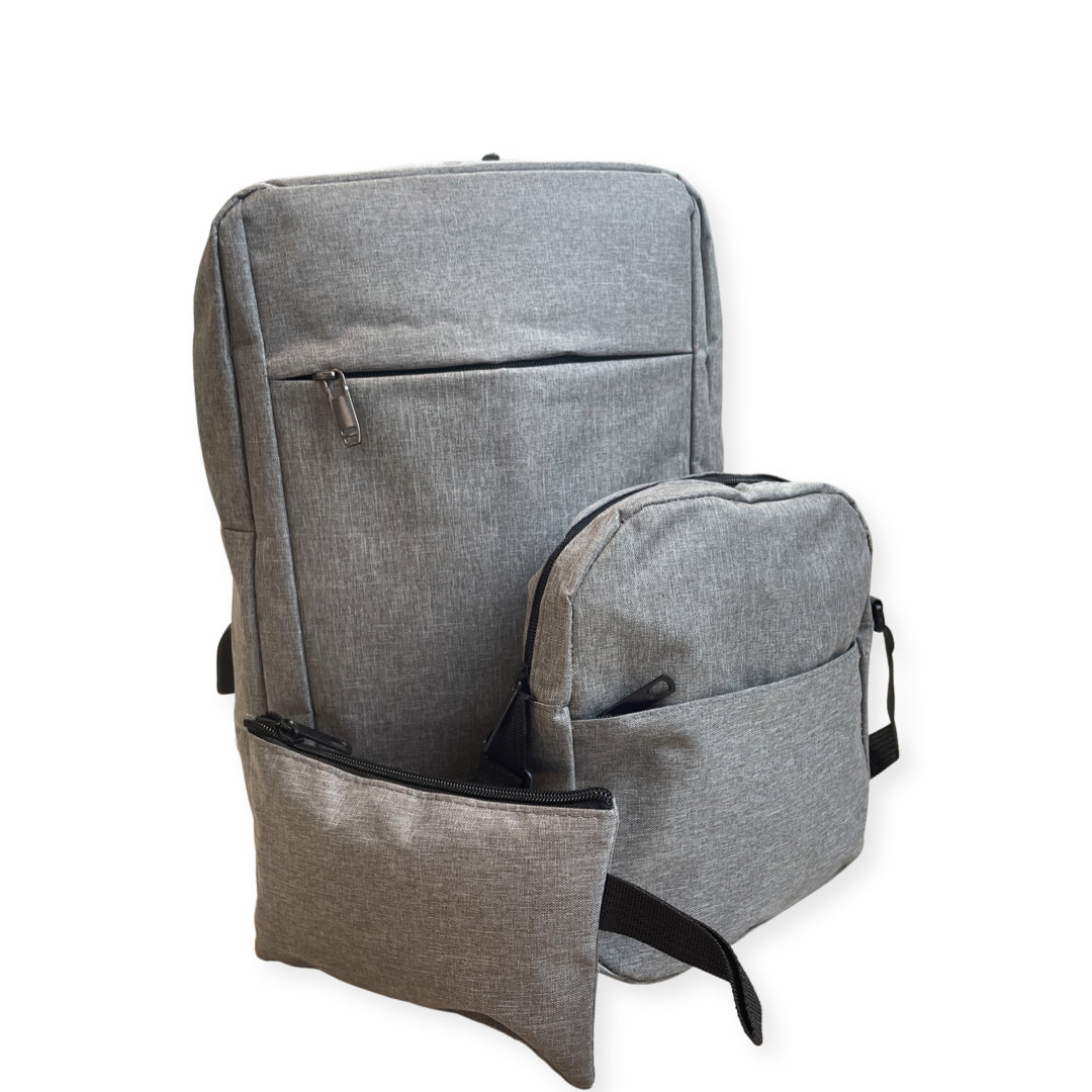 Sæt med Computer rygsæk, Messenger bag og lille taske til ledninger